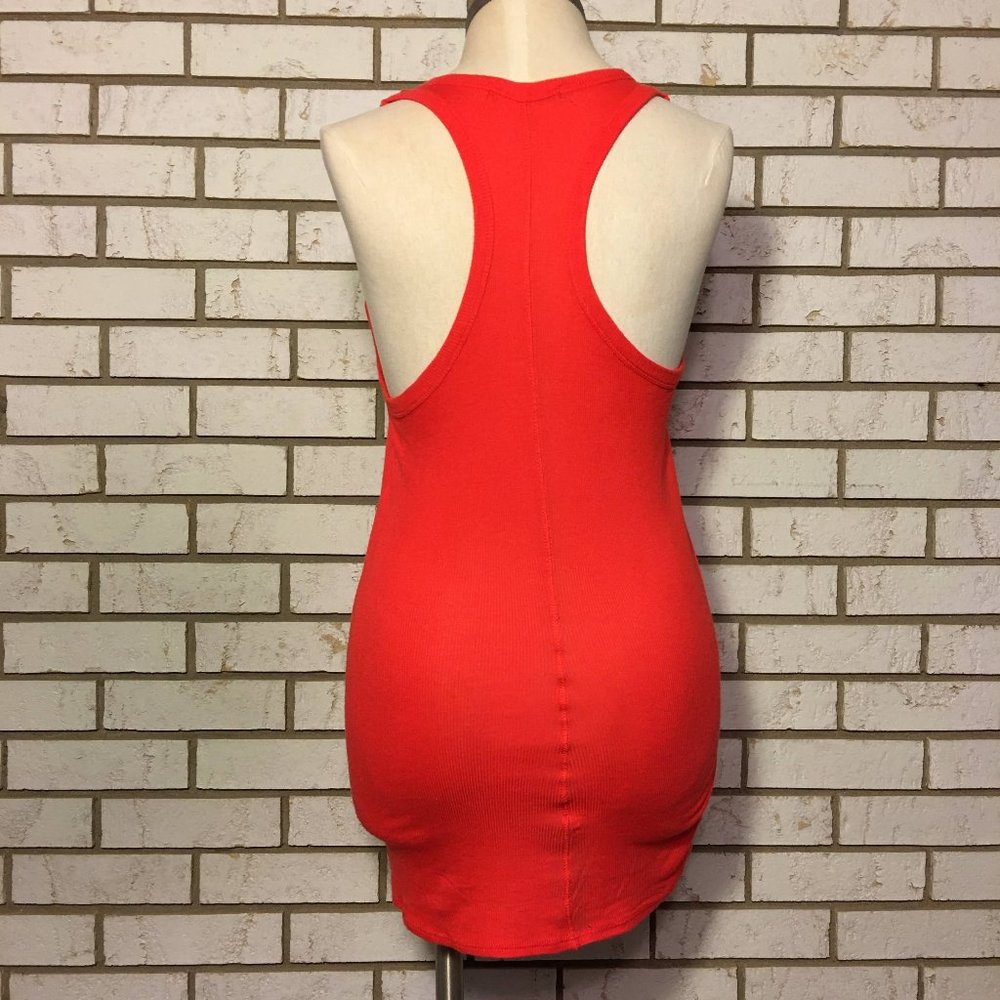 Akira | Orange Razorback Ribbed Tank Top Sz L - Picture 2 of 4